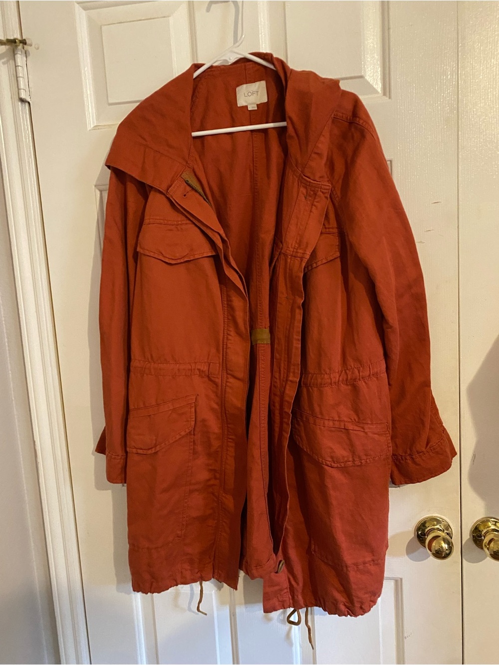 LOFT Harvest Linen-Blend Utility Anorak Jacket